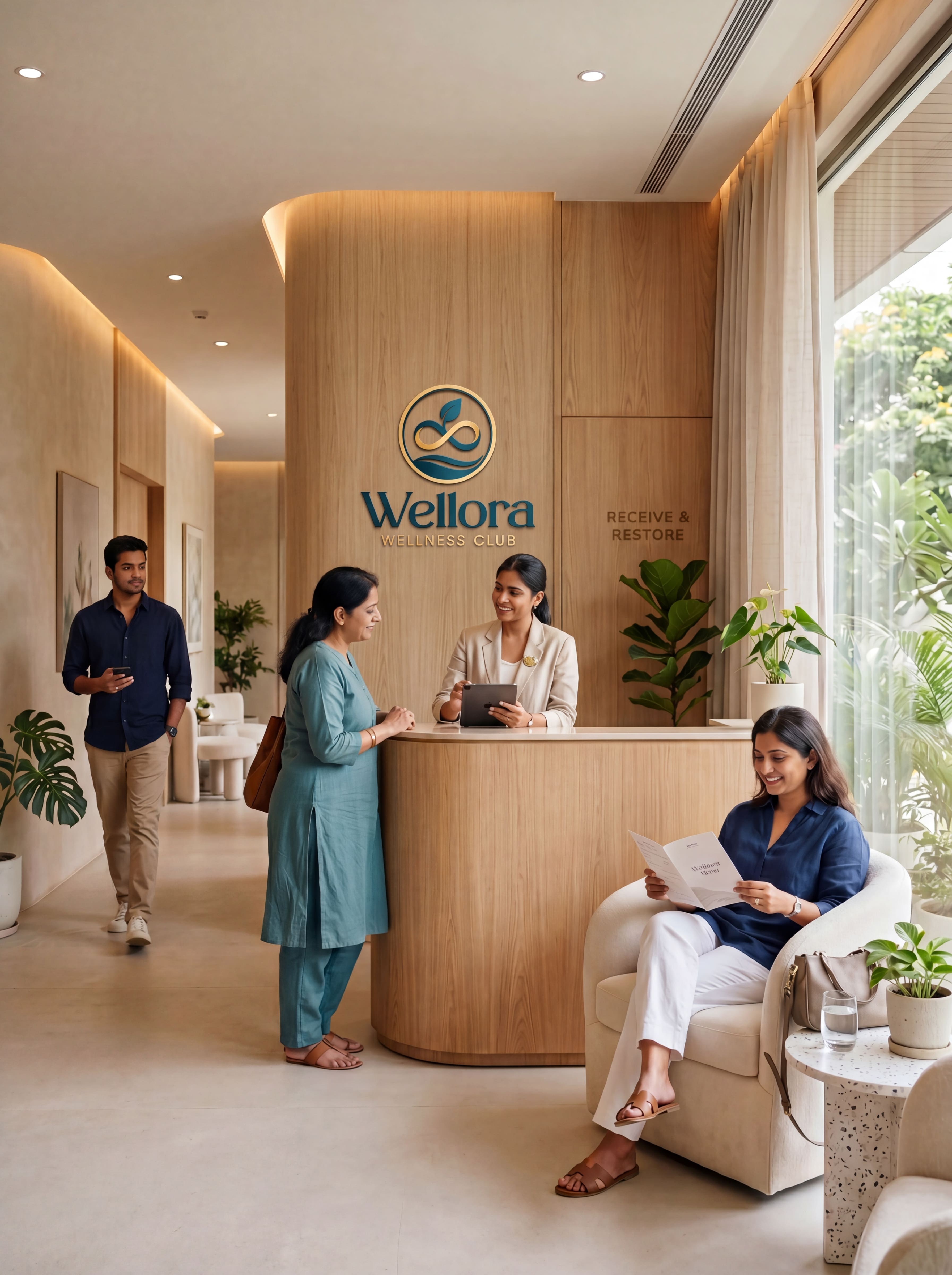 Premium Wellora wellness centre interior